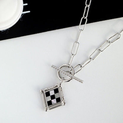 Modern Gallery - Vintage Style Plaid Necklace