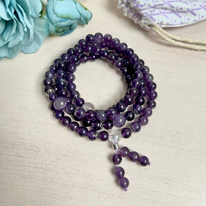 Amethyst Buddhist Mala Bracelet