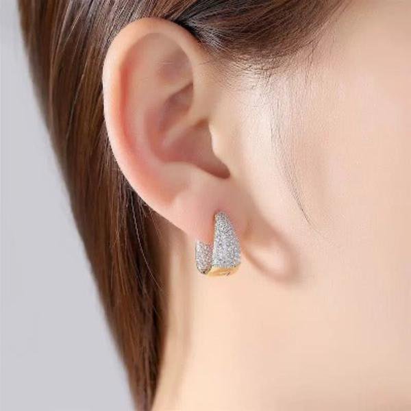 Luxury Sparkling Hoop Earrings