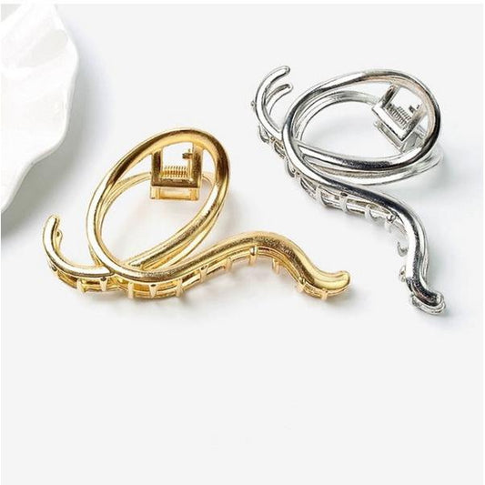 Music cord large claw metal hair clips