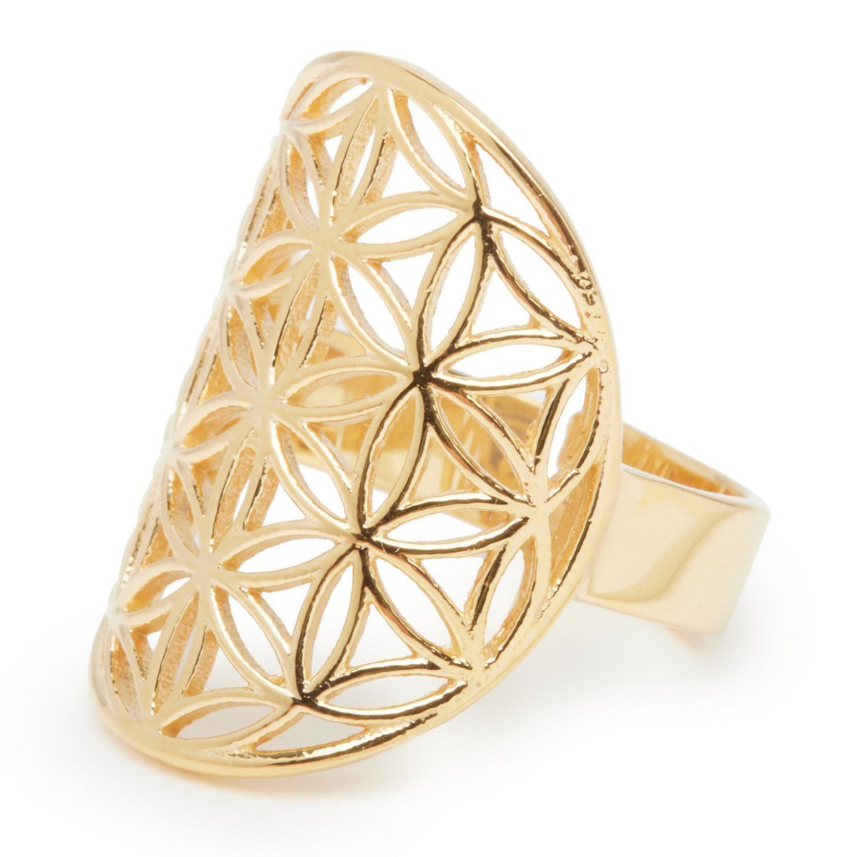 Ring 'Flower of Life' in 925 silver or gold plated