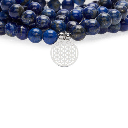 "3rd Eye" Mala Bracelet with 108 Lapis Lazuli beads