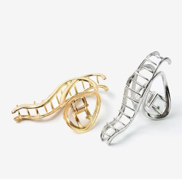 Music cord large claw metal hair clips