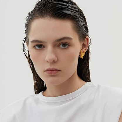 Unique Silk Fabric Ear Cuff - One Piece