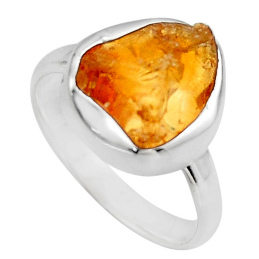 Ring 'Joy and freedom' in Citrine and 925 silver