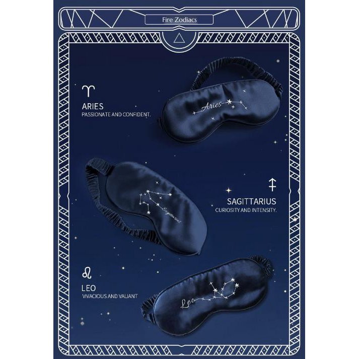 Zodiac Signs 100% Silk Sleep Mask-Oversize