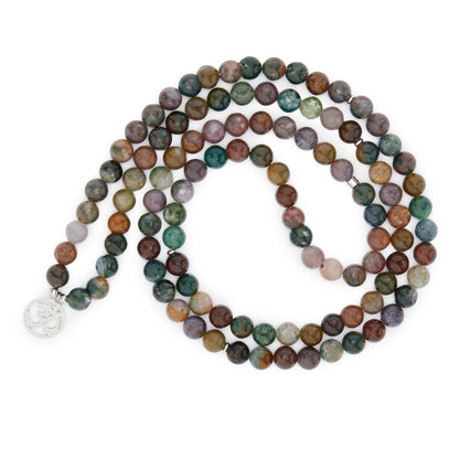 "Lucky" Mala armband met 108 Indiase Agaat kralen