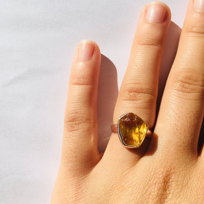 Ring 'Joy and freedom' in Citrine and 925 silver