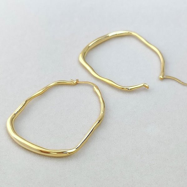 Japanese style minimalist artistic hoop earrings