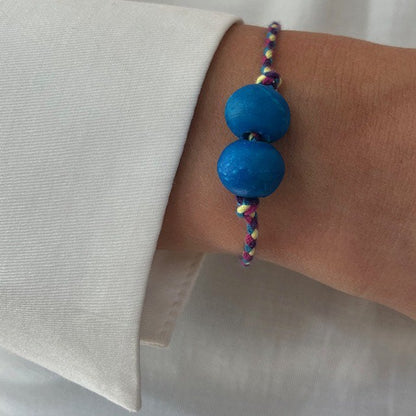 Luna-Leena armband blauw - one size - gemaakt van bestaande kettingen uit Nepal