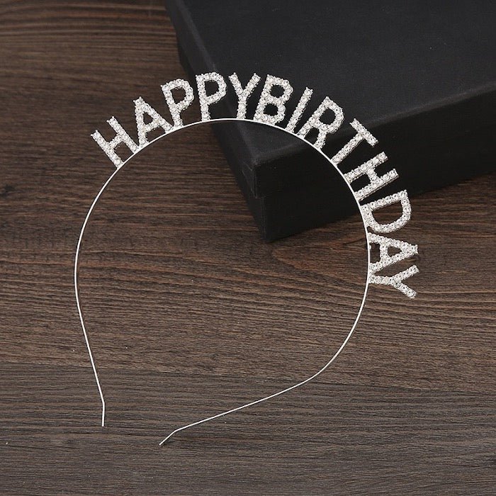 Sparkling Birthday Headband - Happy Birthday Letters