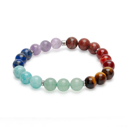 Bracelet "7 Chakras" Triple in Natural Stone