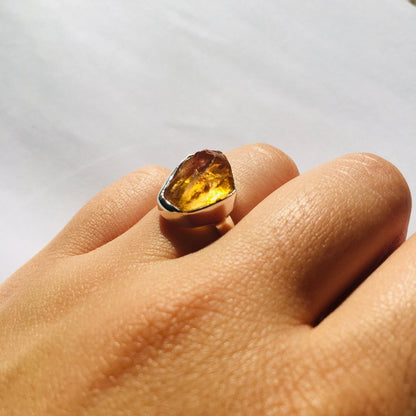 Ring 'Joy and freedom' in Citrine and 925 silver