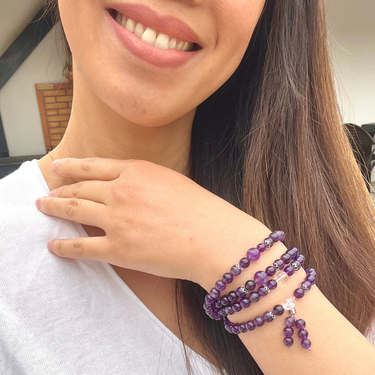 Amethyst Buddhist Mala Bracelet