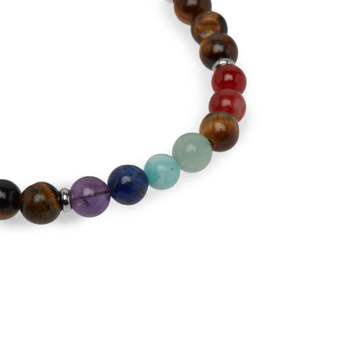 Children's bracelet 7 Chakras "Self-confidence" in Tiger's Eye